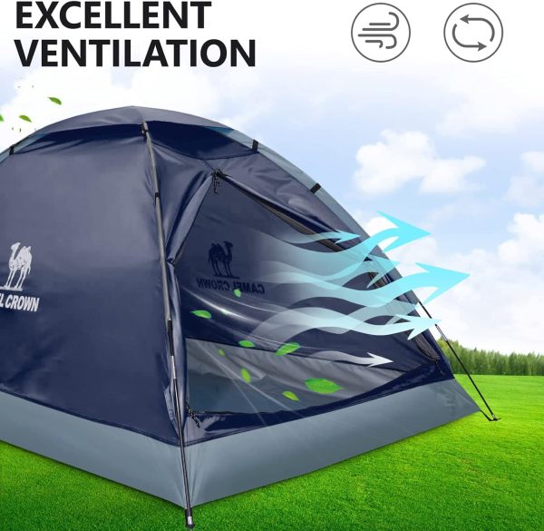 CAMEL CROWN Tents for Camping 4 Person Tent Waterproof Easy Setup Backpacking Tents with Floor Mats Family Tent for Outdoor Hiking - Image 4