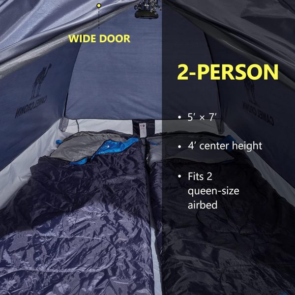 CAMEL CROWN Tents for Camping 4 Person Tent Waterproof Easy Setup Backpacking Tents with Floor Mats Family Tent for Outdoor Hiking - Image 5