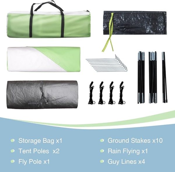 Tent for Camping,4 Person Dome Camping Tent with Removable Rainfly,Waterproof & Windproof Tent Double Layer Tents for Camping,Easy Setup Tent for Hiking Backpacking Picnic Backyard - Image 2