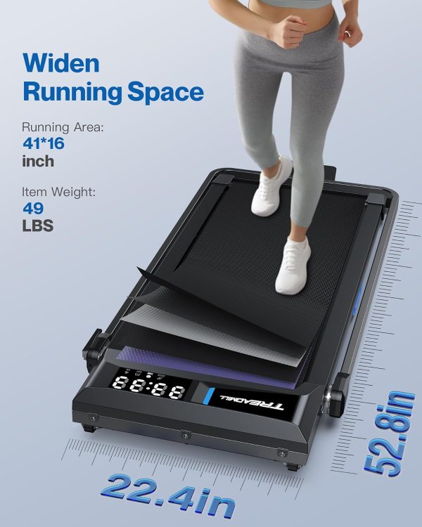 Under Desk Walking Pad Treadmill: Incline Voice Controlled Smart Treadmill 320 lbs Capacity for Home Office Use, Compatible with KINOMAP WELLFIT App - Image 7