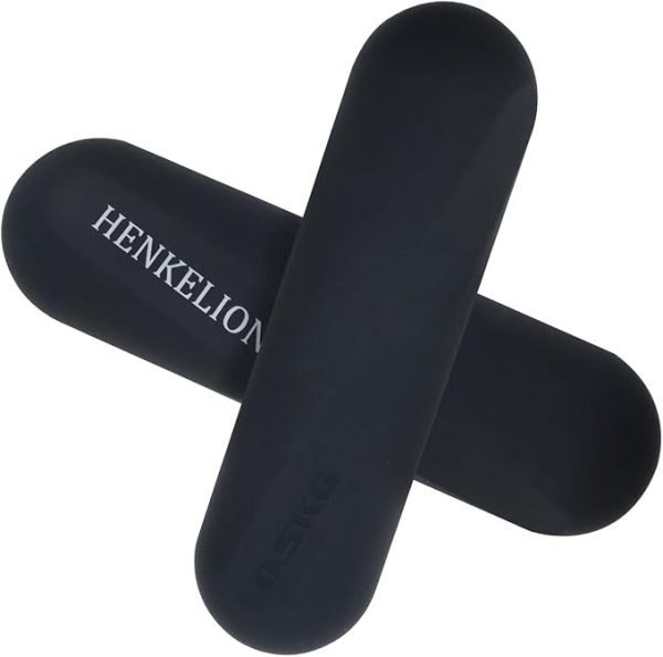 Henkelion 1 Pair 1 2.2 3.3 Lbs Dumbbell Weight Set for Women, Strength Training Equipment Workout Weights for Gym, Fitness Workout, Yoga, Lifting, Pilates, Cardio, Aerobics - Black Pink
